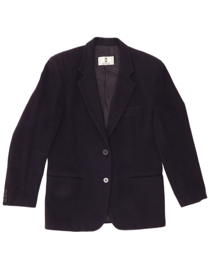 OLIVER BY VALENTINO Giacca blazer a 2 bottoni da donna IT 42 blu navy medio