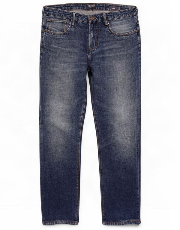 Armani Jeans slim da uomo W34 L34 Blu cotone