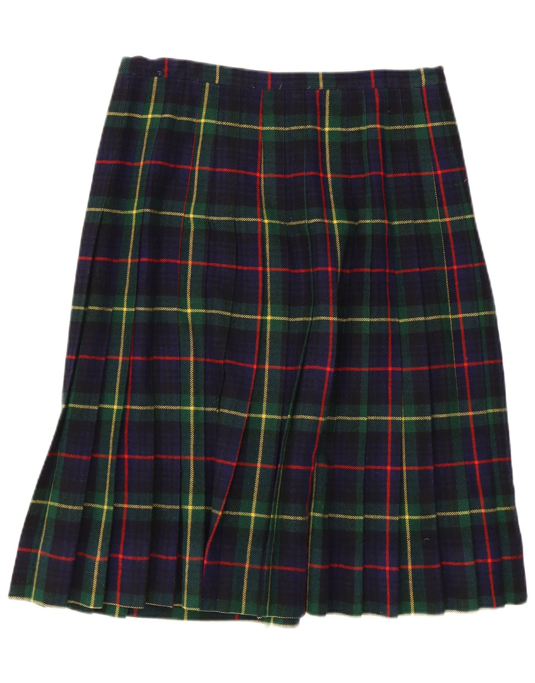 Gonna a portafoglio da donna vintage W32 grande motivo a quadri blu navy