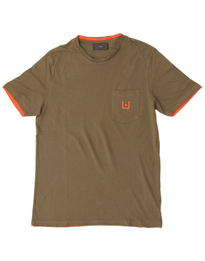 T-shirt uomo Liu Jo Top Large in cotone kaki