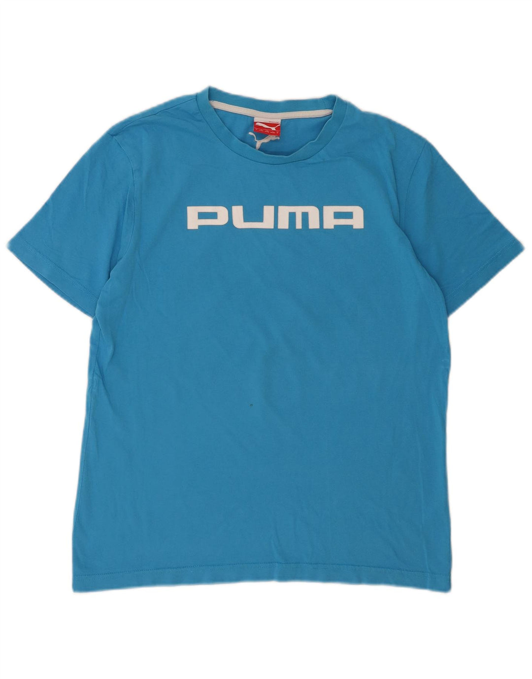 T-shirt grafica da uomo PUMA Top Small in cotone blu