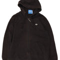 Maglione con cappuccio e zip Adidas da uomo in cotone nero medio