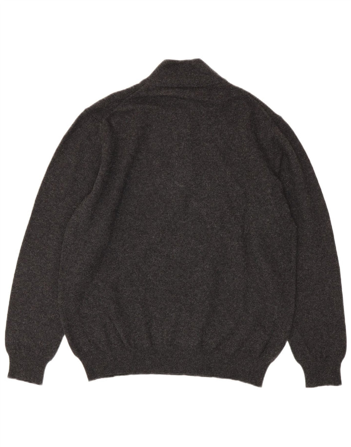 Maglione da uomo con zip e collo Harmont & Blaine 3XL in lana grigia