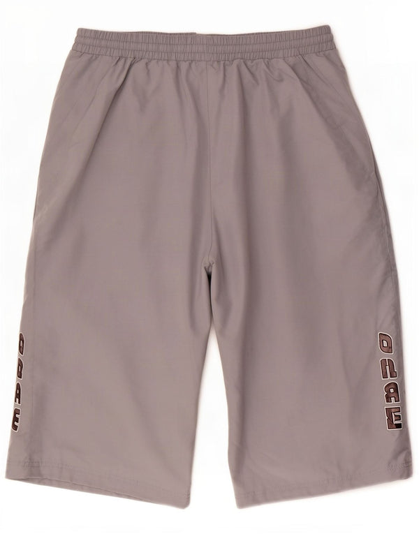 Pantaloncini sportivi Umbro da uomo con grafica Bermuda, grandi, in poliestere grigio