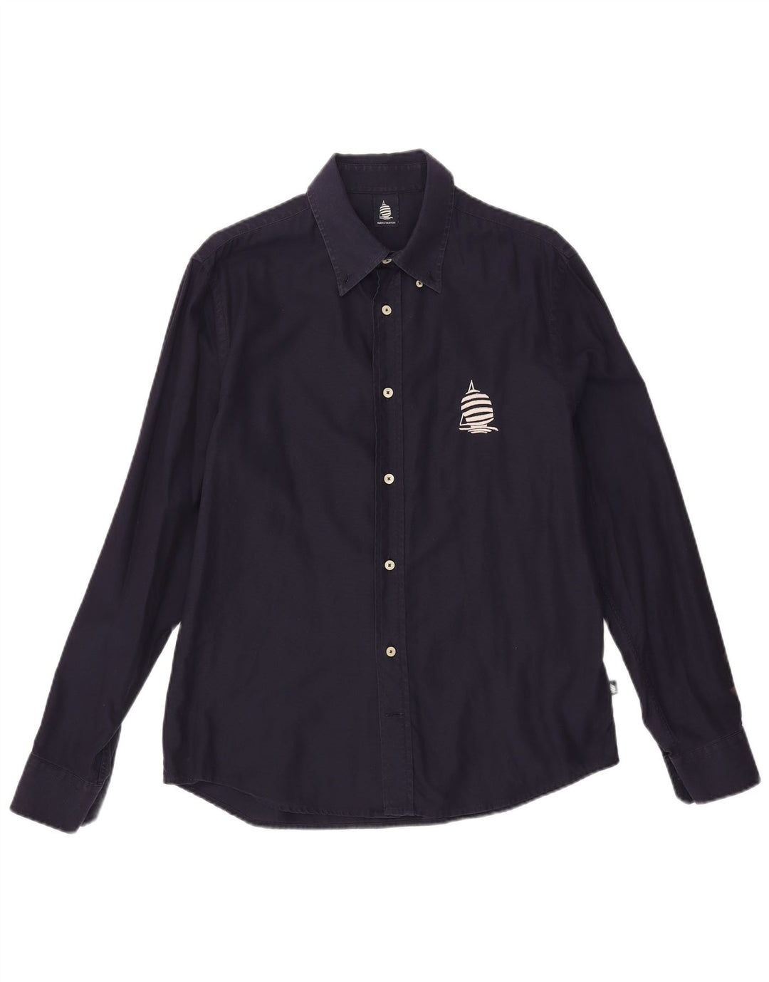 MARINA YACHTING Camicia da uomo taglia 42 grande cotone blu navy