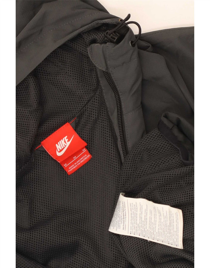 Giacca antipioggia con cappuccio da uomo Nike UK 38 medio nero poliestere