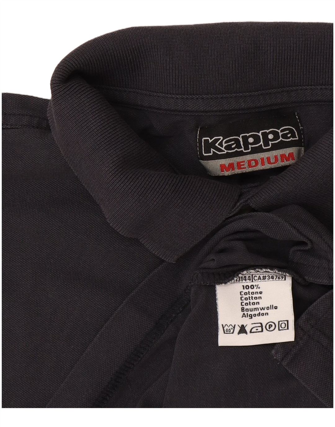 Polo Kappa Uomo Media Cotone Blu Navy