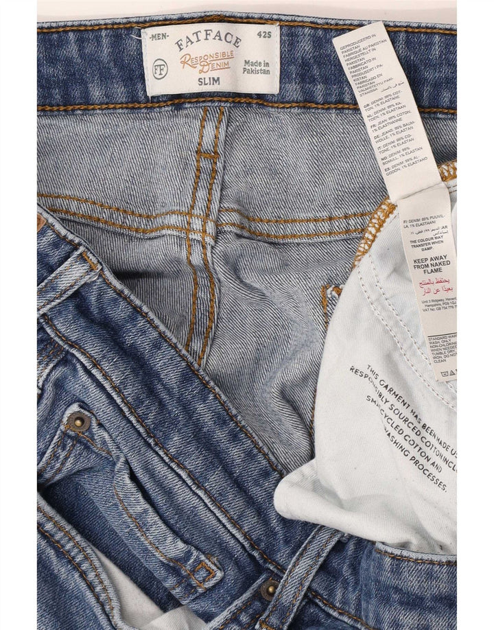 Jeans slim da uomo Fat Face W42 L28 cotone blu