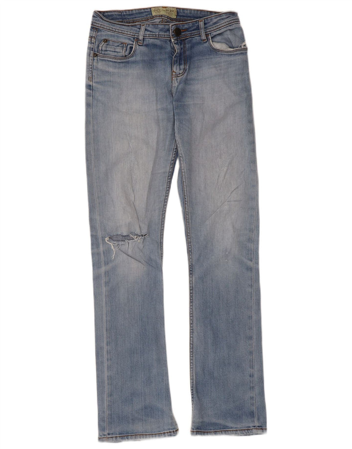 Jeans bootcut invecchiati da donna Fat Face UK 8 piccoli W28 L30 blu