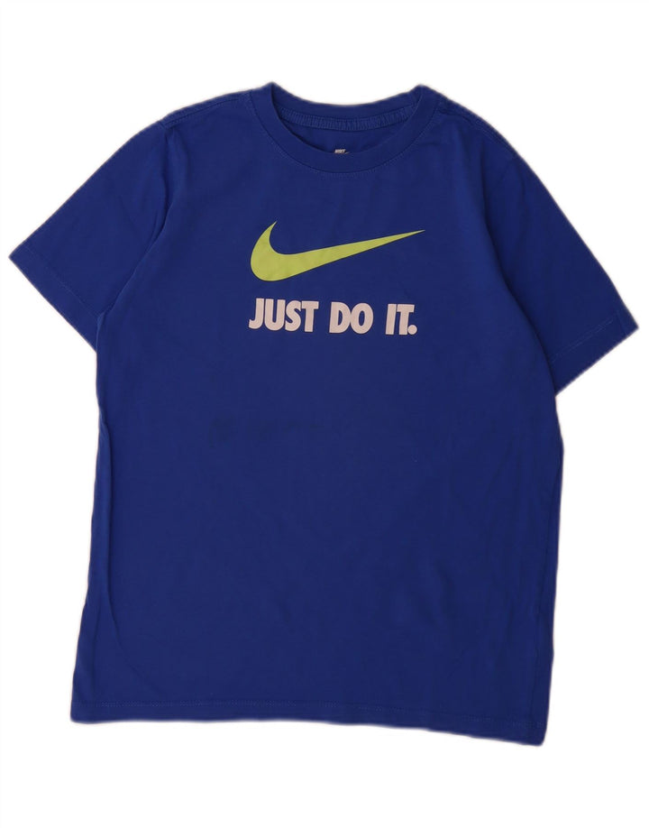 T-shirt grafica NIKE da bambino 13-14 anni XL in cotone blu