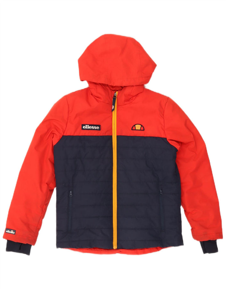 Giacca imbottita con cappuccio Ellesse per ragazzi 10-11 anni Poliestere color block rosso