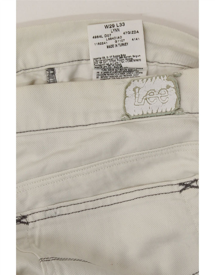 Jeans Lee Lynn Slim da donna W29 L33 cotone bianco