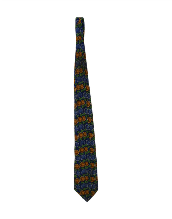 Cravatta Trussardi Uomo Grafica Taglia Unica Seta Floreale Blu