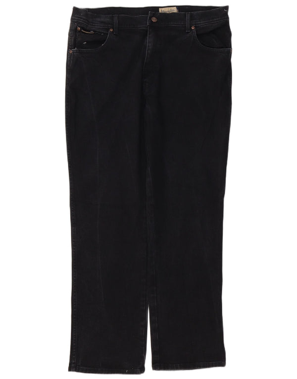 Jeans dritti da uomo Texas WRANGLER W38 L32 cotone nero