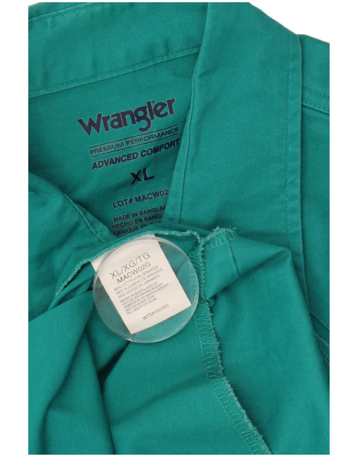 Camicia da uomo Wrangler XL in cotone turchese