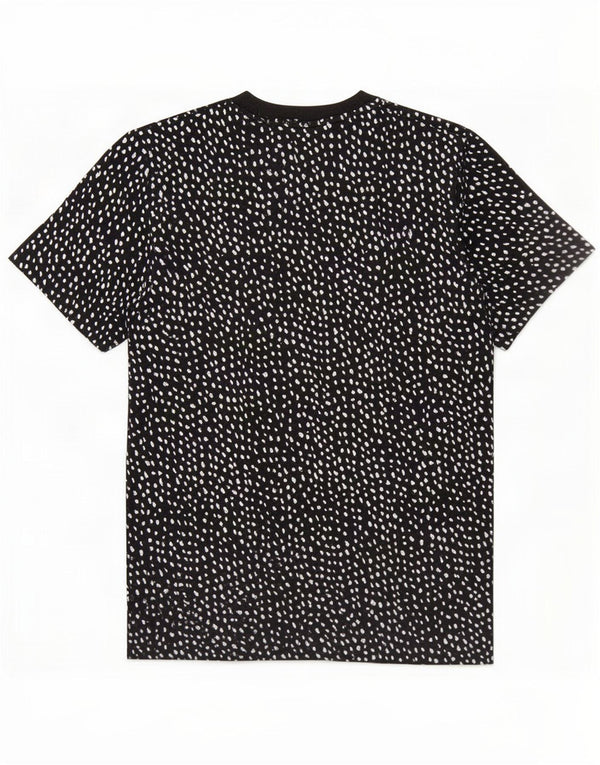 Adidas Mens T-Shirt Top Medium Black Spotted Cotton