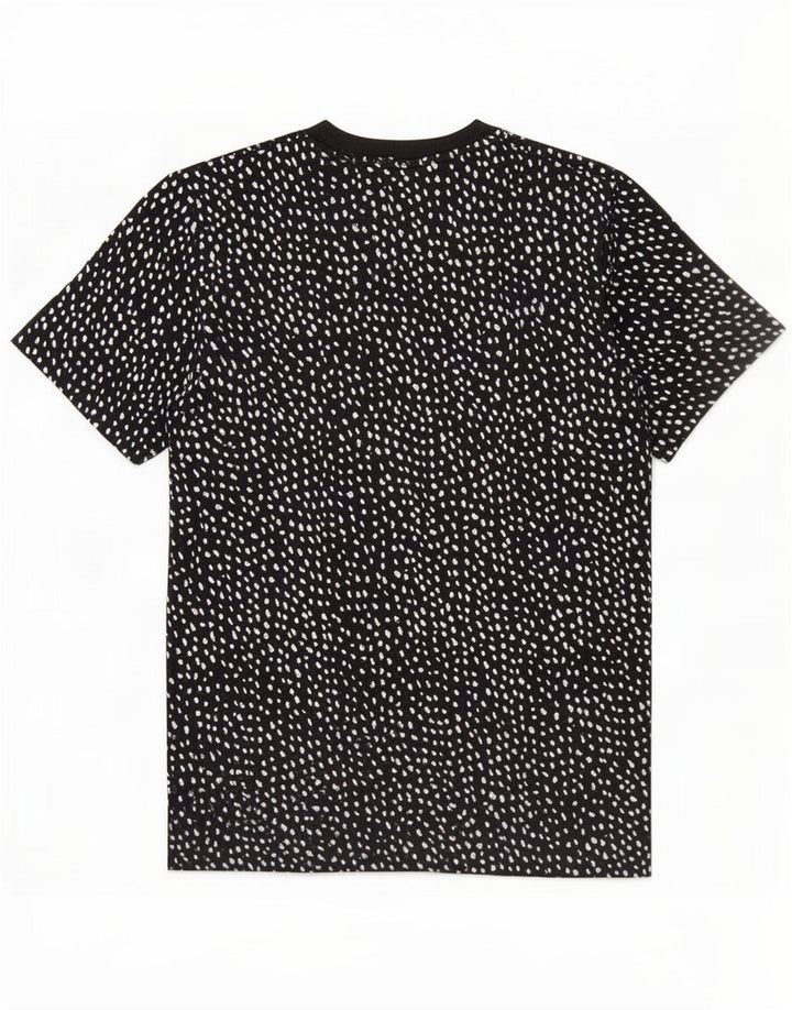 T-shirt da uomo Adidas Top in cotone maculato nero medio