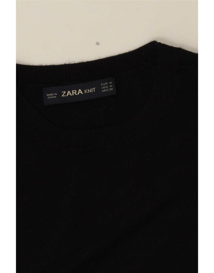 Maglione maglione girocollo da donna Zara UK 12 blu navy medio