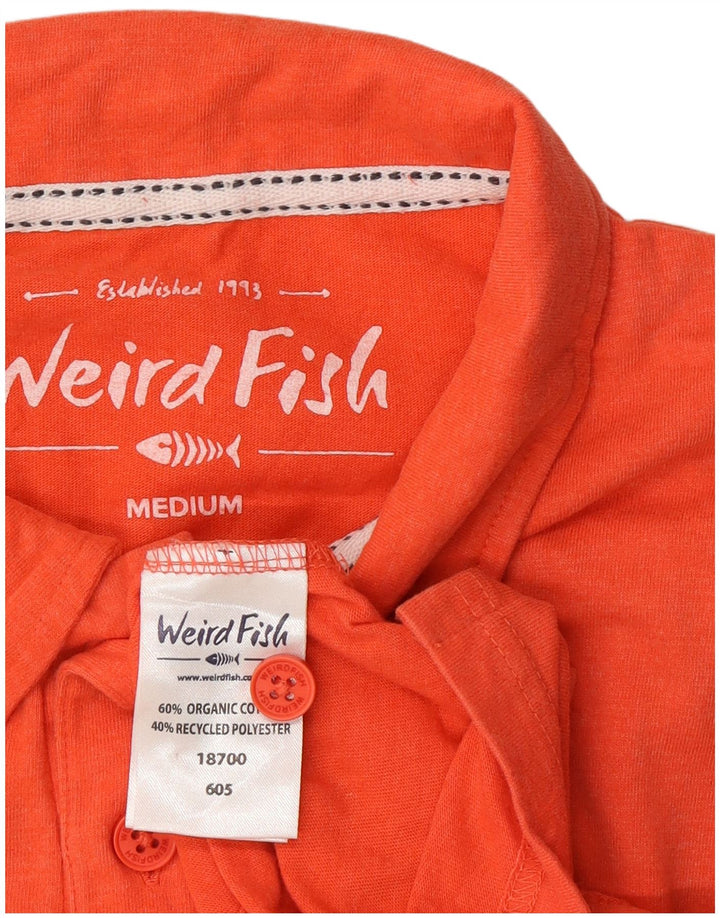 Polo da uomo Weird Fish in cotone arancione medio