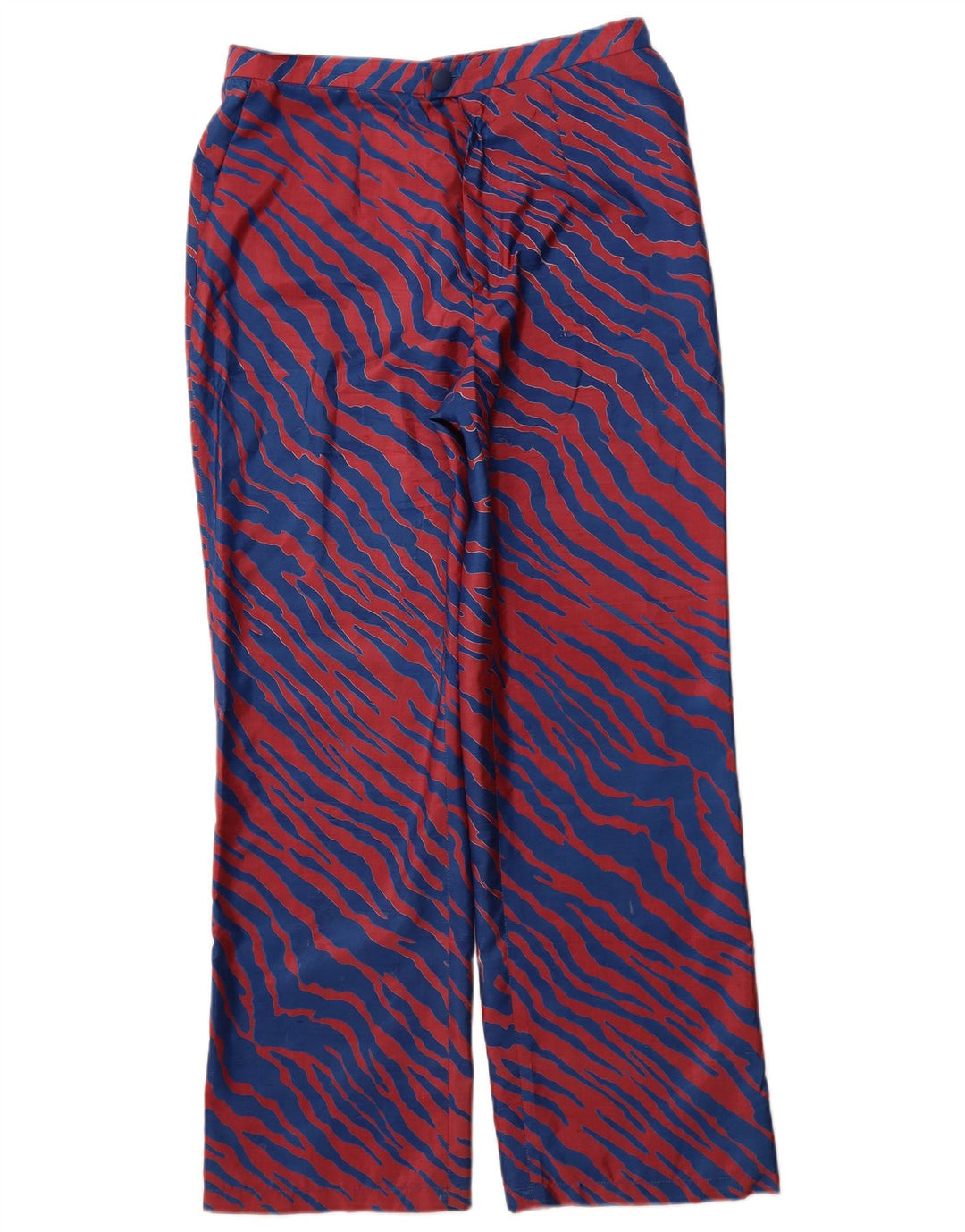 Pantaloni chino dritti da donna VINTAGE W30 L29 a righe blu