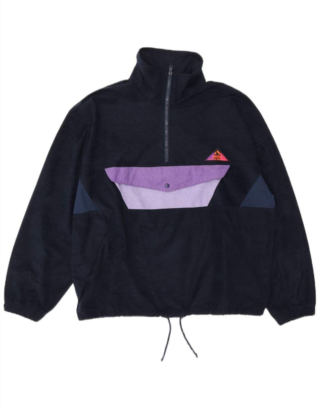 Giacca anorak da uomo Aesse UK 38 Medium Navy Blue Colourblock