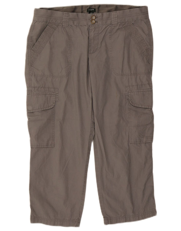 Pantaloni cargo dritti City Fit da donna J. Crew US 10 Large W34 L22 Grigi