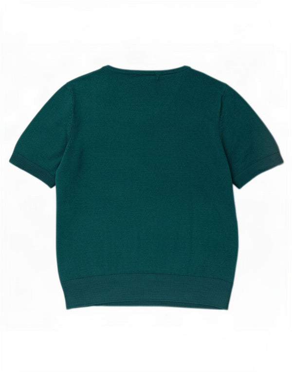 Maglione maglione con scollo a barca da donna Marks & Spencer UK 12 medio Turchese