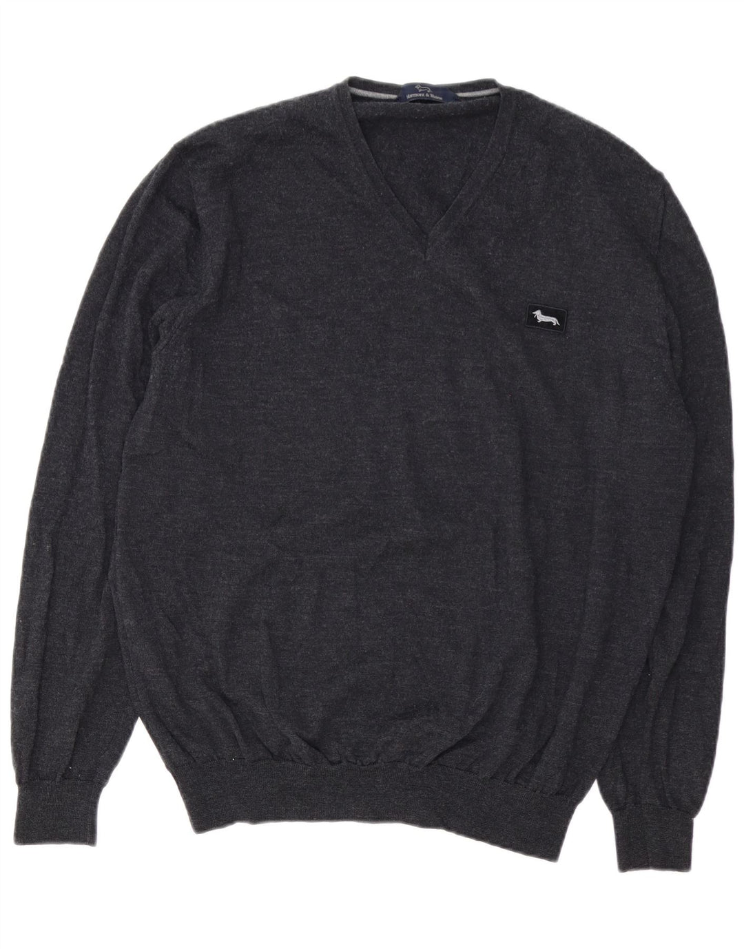 Maglione da uomo con scollo a V Harmont & Blaine 5XL lana grigia