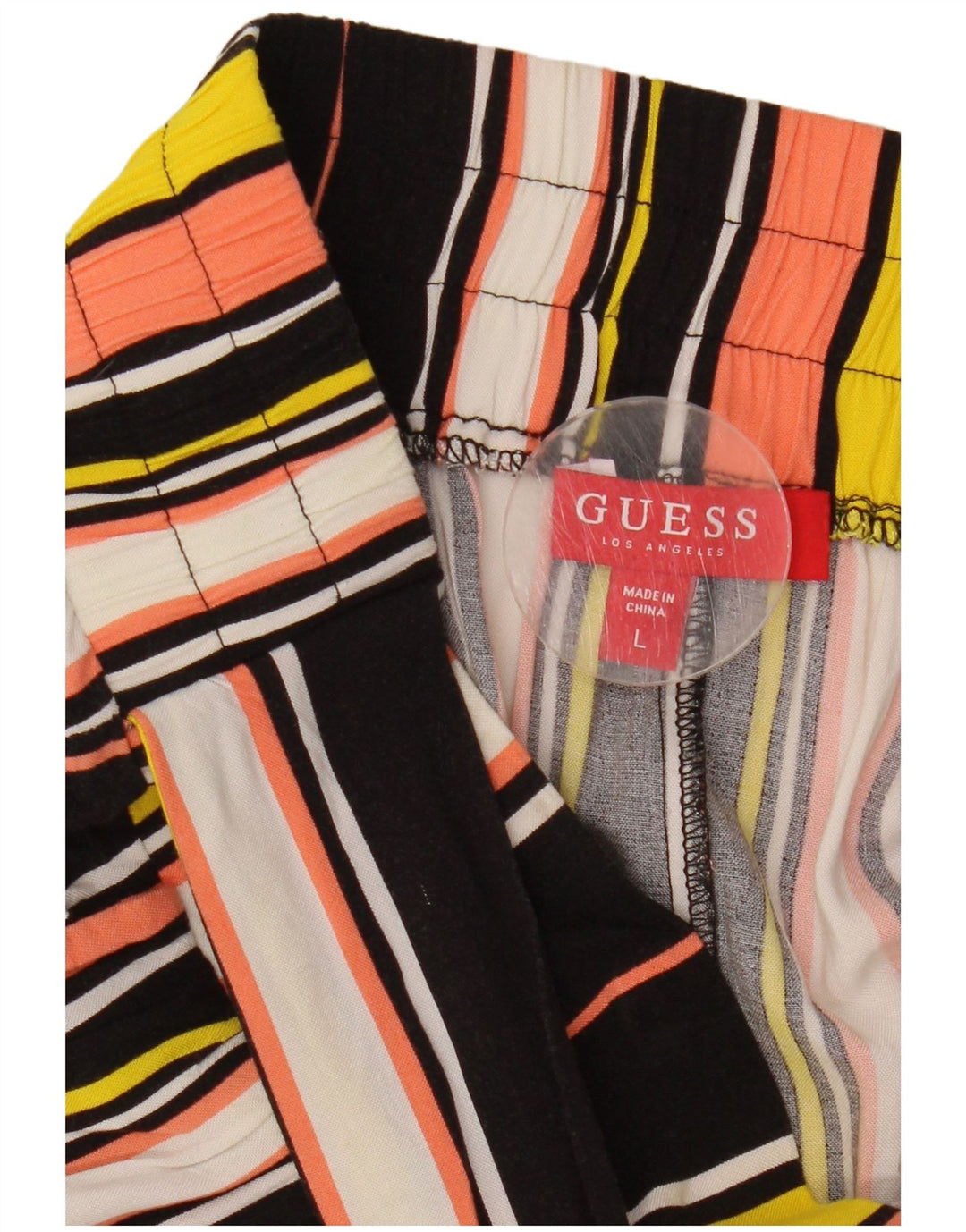 Pantaloni casual da donna Guess UK 12 medi W32 L30 a righe multicolori