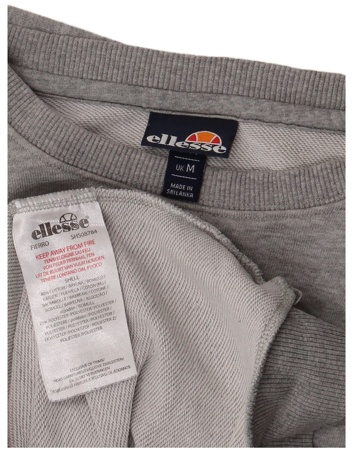ELLESSE Felpa Uomo Maglione Cotone Grigio Medio