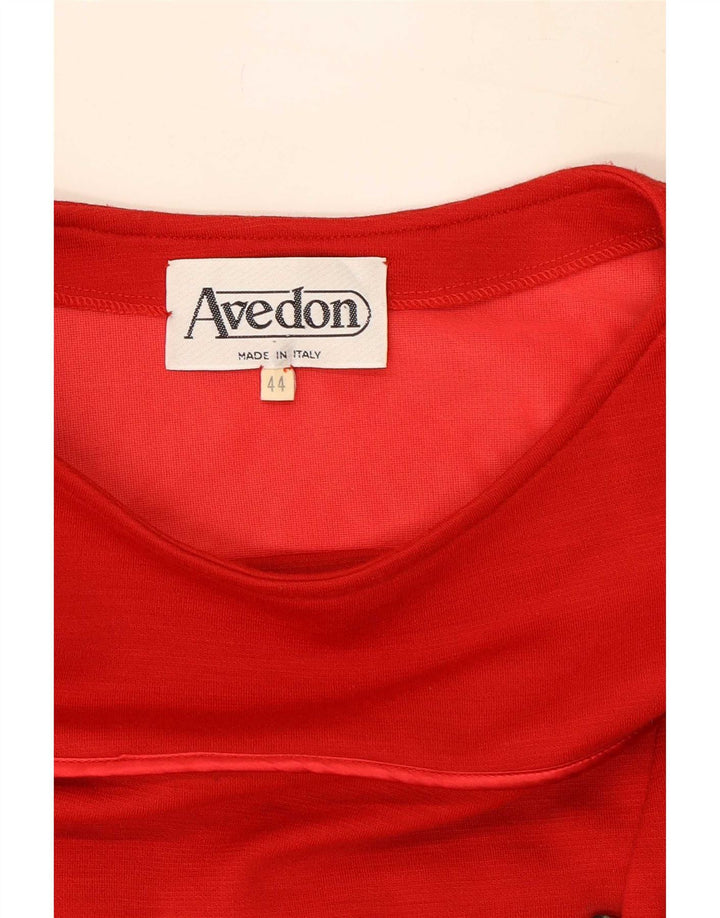 Avedon Abito Tubino Manica Lunga Donna IT 44 Medio Lana Rosso