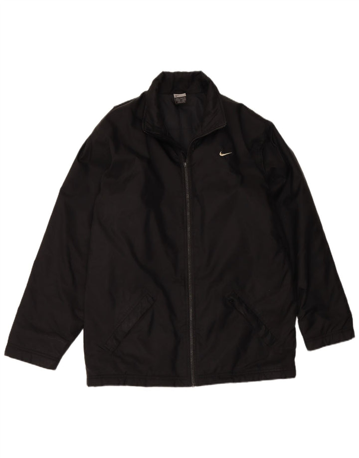 Giacca imbottita con grafica NIKE da uomo UK 39/41 nylon nero medio