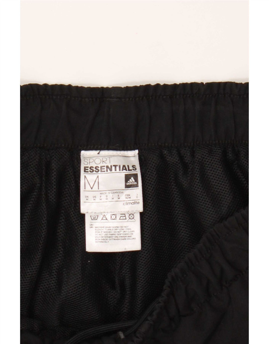 Pantaloncini sportivi Adidas Climalite da uomo medio poliestere nero