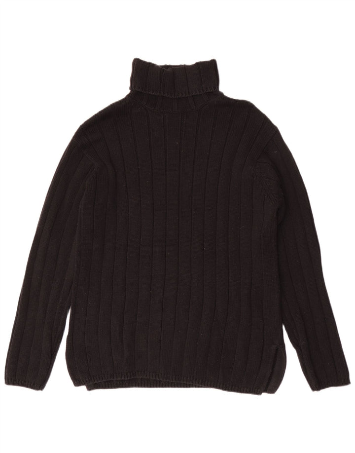 Maglione maglione a collo alto da donna Gap UK 14 cotone nero medio