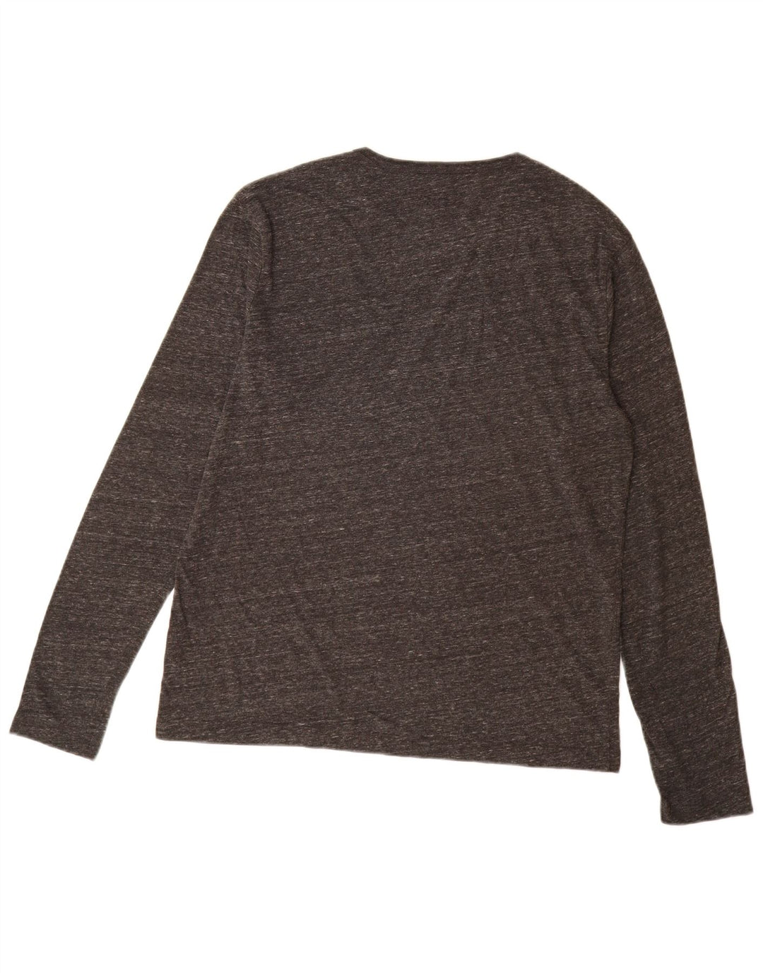 Jack Wills Top da uomo a maniche lunghe in cotone screziato grigio medio