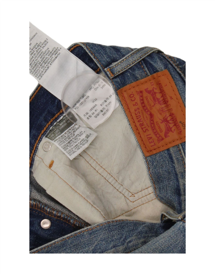 Pantaloncini Levi's da donna 501 in denim invecchiato W26 piccolo cotone blu