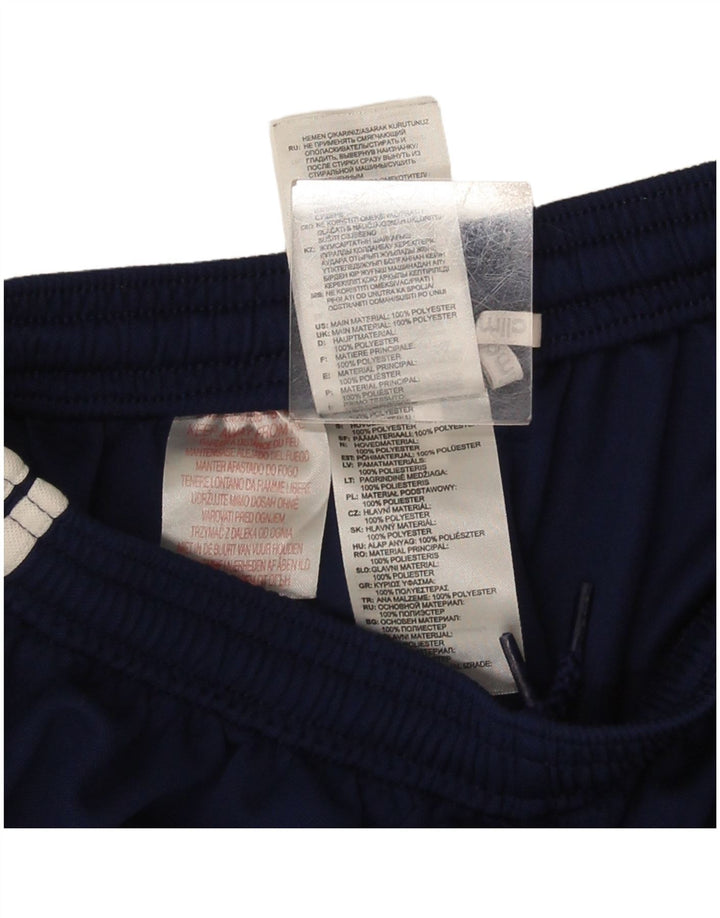 Pantaloncini sportivi Adidas Climalite da ragazzo 13-14 anni in poliestere blu navy