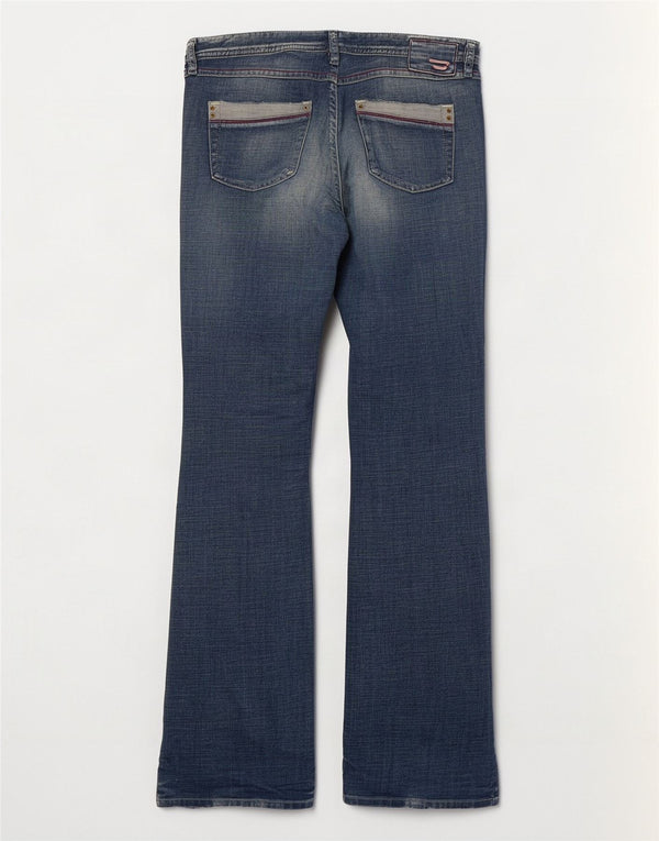 Diesel Jeans Bootcut da donna invecchiati UK 16 Large W32 L33 Cotone blu