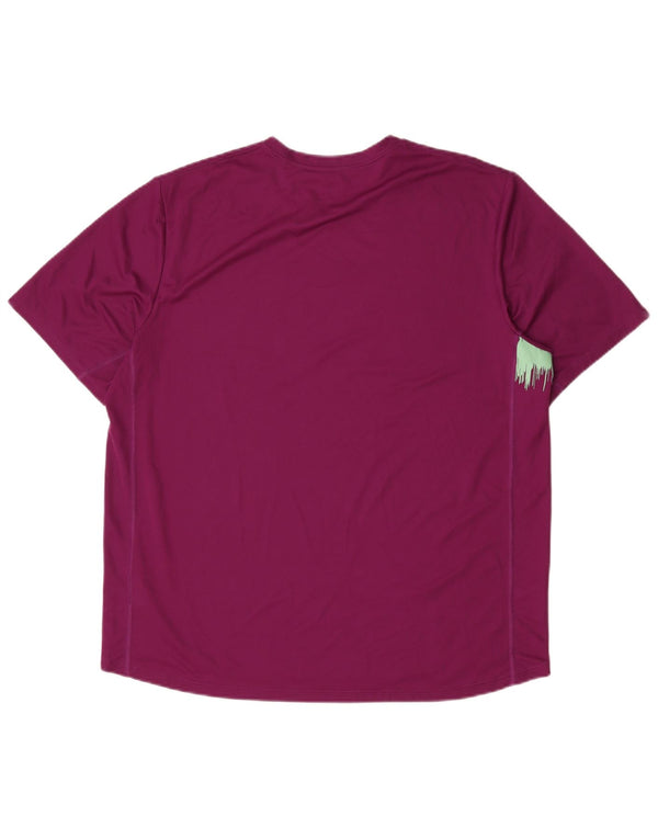T-shirt grafica Nike Dri Fit da uomo XL viola in poliestere