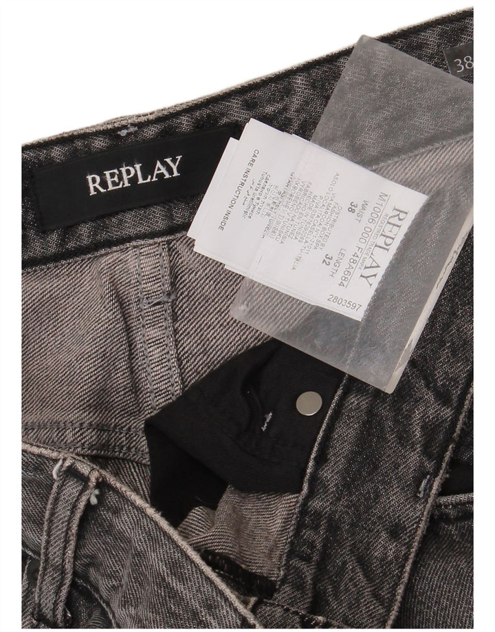 Replay Jeans affusolati Tinmar da uomo W38 L32 in cotone grigio