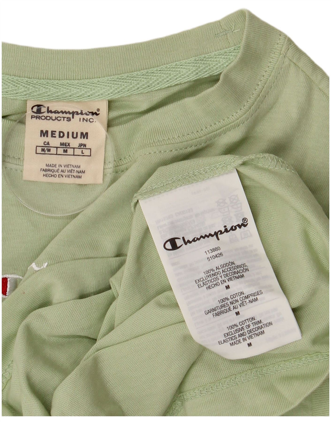 T-shirt grafica corta da donna Champion UK 14 Cotone verde medio