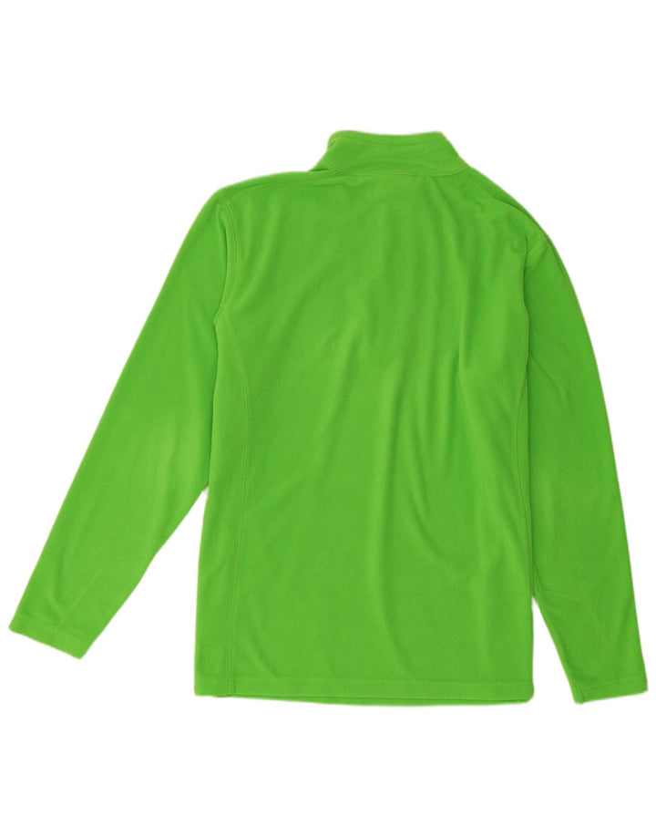Maglione in pile Columbia da uomo con zip e collo, grande, in poliestere verde