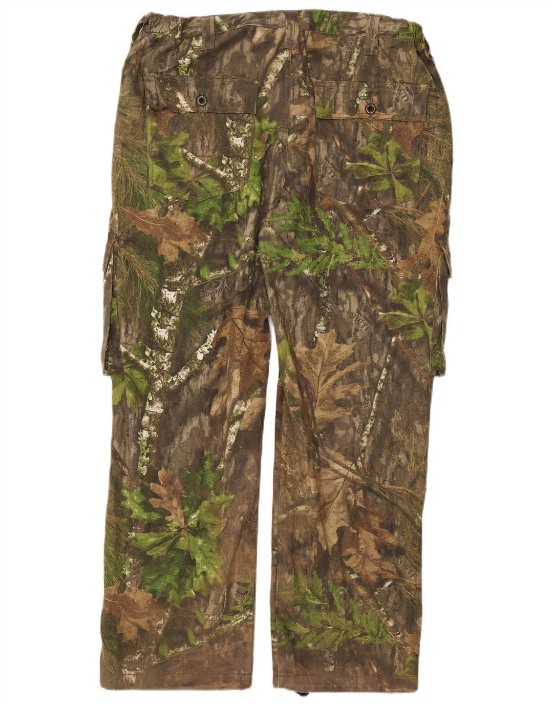 MOSSY OAK Pantaloni cargo dritti da uomo W38 L31 cotone mimetico kaki