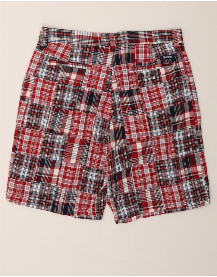 CHAPS Mens Chino Shorts W34 Large  Red Check Cotton Vintage Chaps and Second-Hand Chaps from Messina Hembry 
