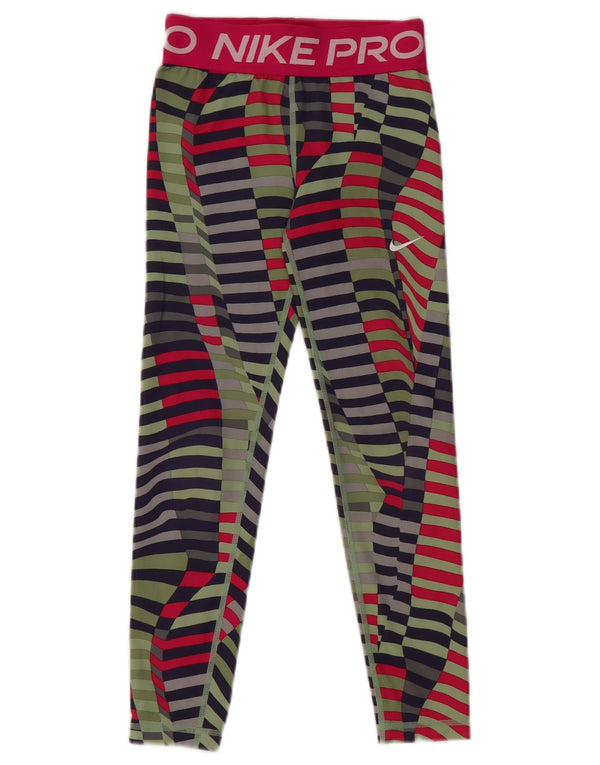 Leggings Nike Dri Fit Graphic per ragazze 8-9 anni, piccoli a righe multicolori