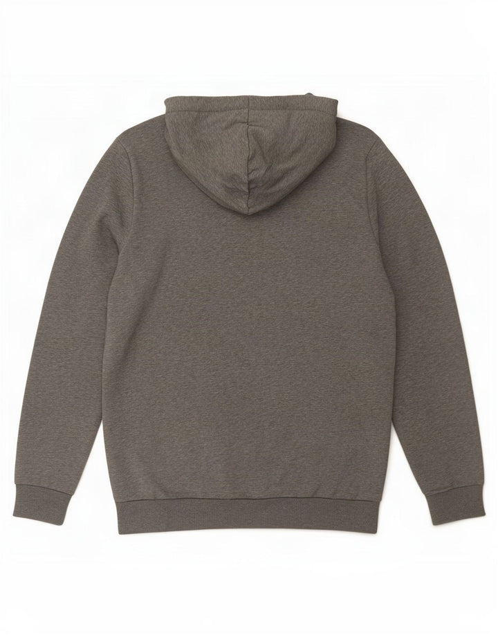 Felpa con cappuccio grafica da uomo Puma piccola in cotone chiazzato grigio