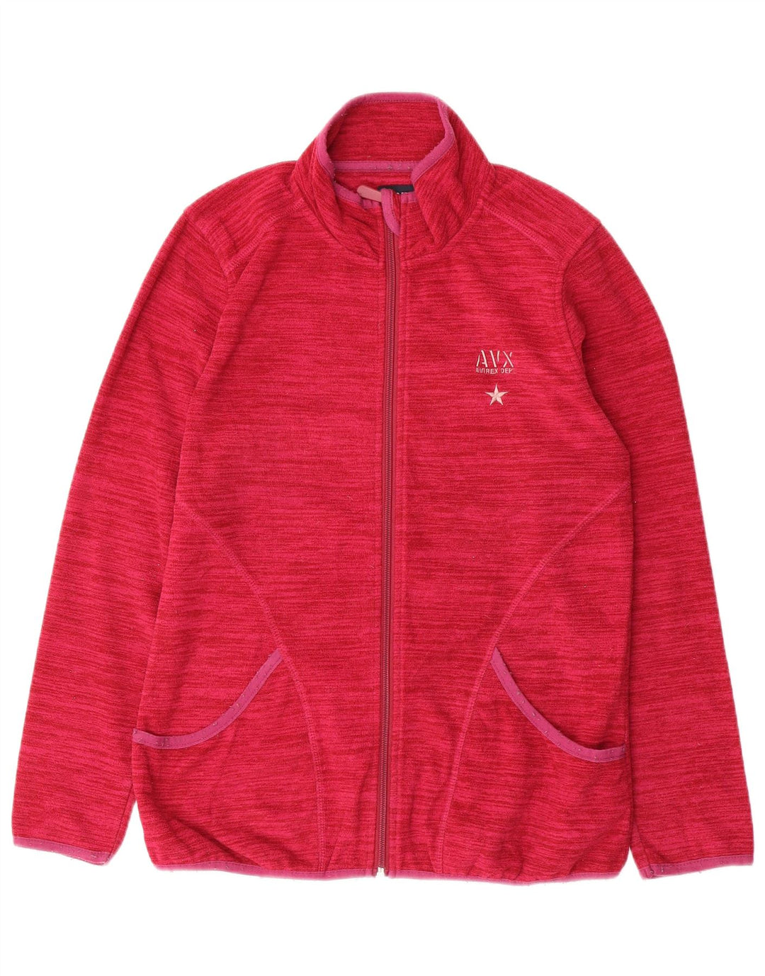 Giacca in pile da donna AVIREX UK 14 Poliestere gessato rosa medio