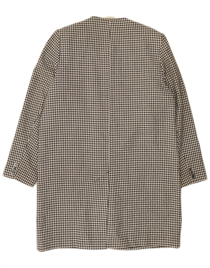 Soprabito da donna vestibilità ampia ALEXON UK 12 poliestere pied de poule nero medio