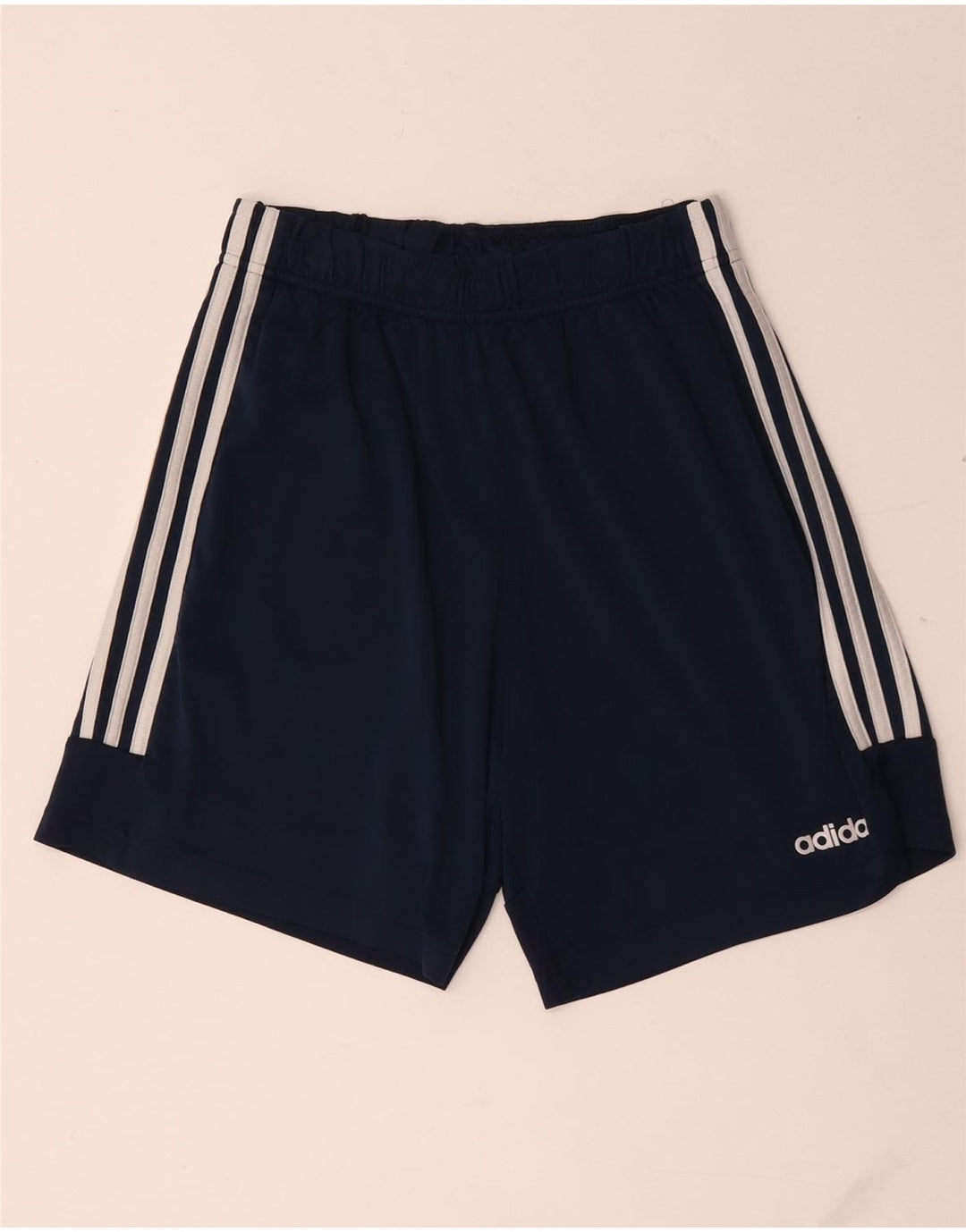 Pantaloncini sportivi da uomo Adidas medi in poliestere blu navy