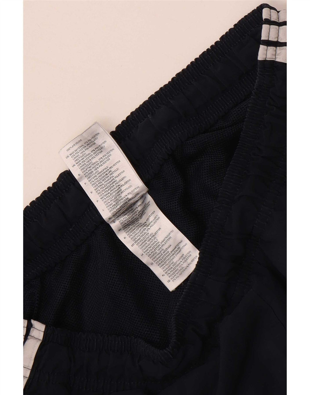 Pantaloncini sportivi da uomo Adidas piccoli in poliestere blu navy